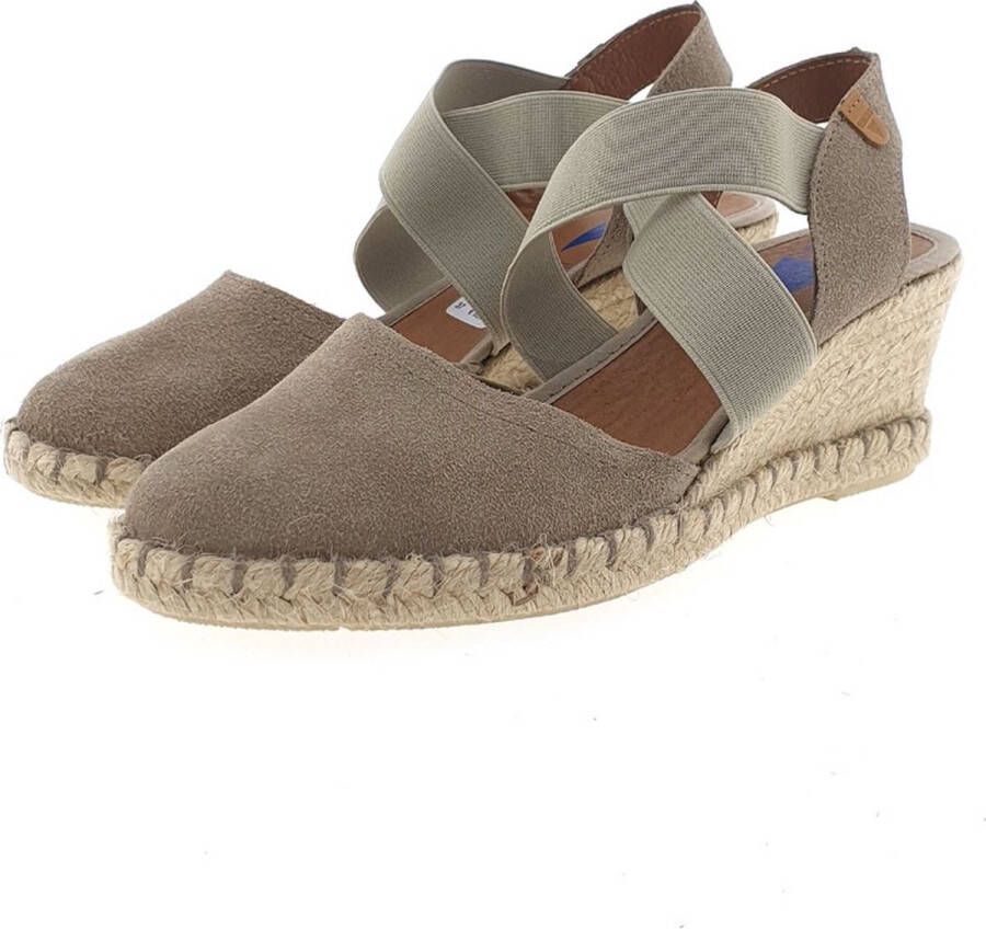 Verbenas Mila Sandalen Touwzool Taupe
