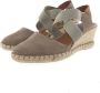 Verbenas Mila Serraje suède espadrilles taupe - Thumbnail 9