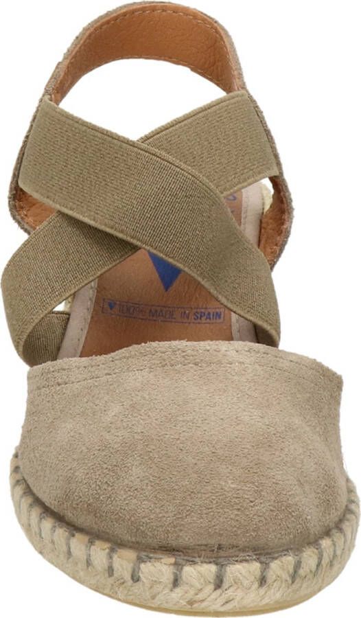 Verbenas Mila Sandalen Touwzool Taupe