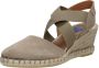 Verbenas Mila Serraje suède espadrilles taupe - Thumbnail 12