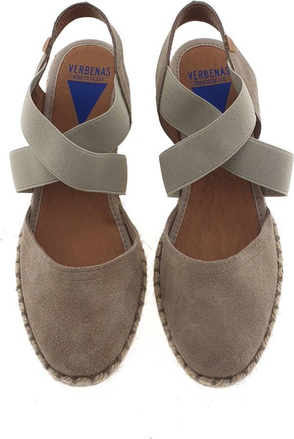 Verbenas Mila Sandalen Touwzool Taupe