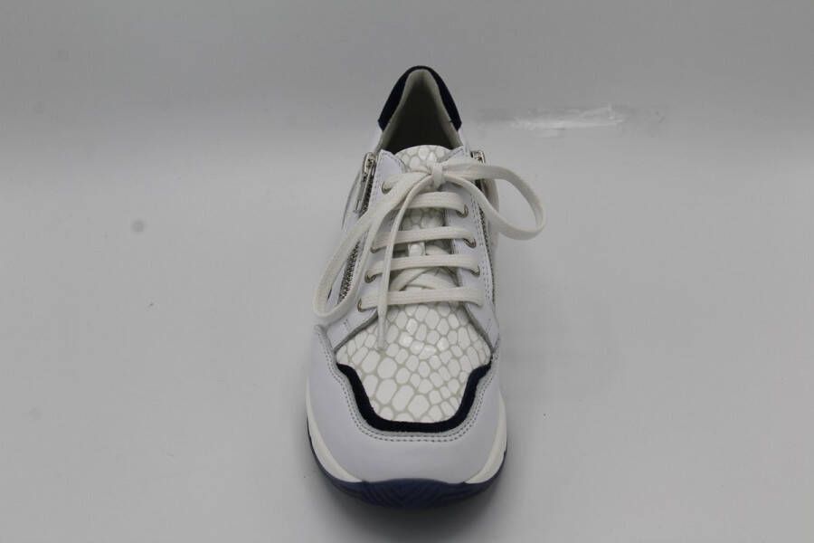 Verhulst 1333 Witte sneaker met blauwe accenten Kleur Wit)