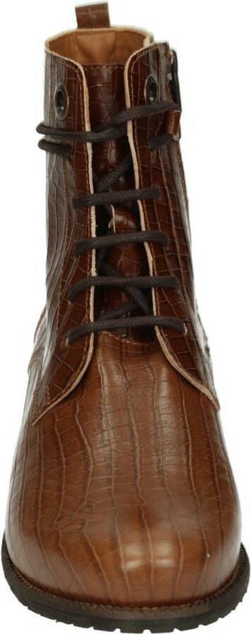 Verhulst 1450 K Volwassenen VeterlaarzenHoge sneakersDames veterschoenenHalf-hoge schoenen Cognac - Foto 4