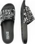 Versace Jeans Couture Zwarte rubberen sliders voor heren Black Heren - Thumbnail 4