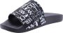 Versace Jeans Couture Zwarte rubberen sliders voor heren Black Heren - Thumbnail 10