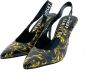 Versace Jeans Couture Zwarte Hoge Hak Sandalen Decollete Stijl Black Dames - Thumbnail 8