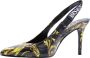 Versace Jeans Couture Zwarte Hoge Hak Sandalen Decollete Stijl Black Dames - Thumbnail 10