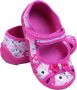 Vi-GGa-Mi Roze schoentjes meisjespantoffels met poesjes met klittenband ZULKA DRUK - Thumbnail 2