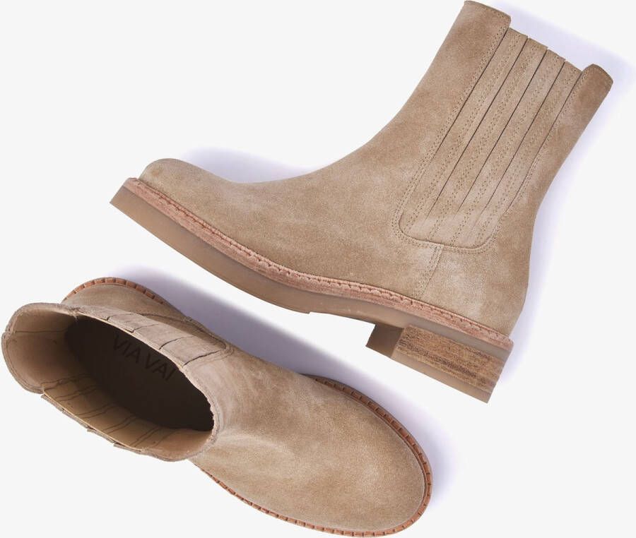 VIA VAI Bellamy Stitch Chelsea boots dames Enkellaarsjes dames Beige