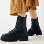 VIA VAI Veterboots Dames Bobbi Brick Maat: 41 Materiaal: Leer Kleur: Zwart - Thumbnail 3