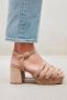 VIA VAI Sandalen Dames Damesschoenen Suède Blokhak hoogte 6 cm 60040 Cassia Beige - Thumbnail 13