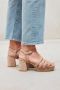 VIA VAI Sandalen Dames Damesschoenen Suède Blokhak hoogte 6 cm 60040 Cassia Beige - Thumbnail 14