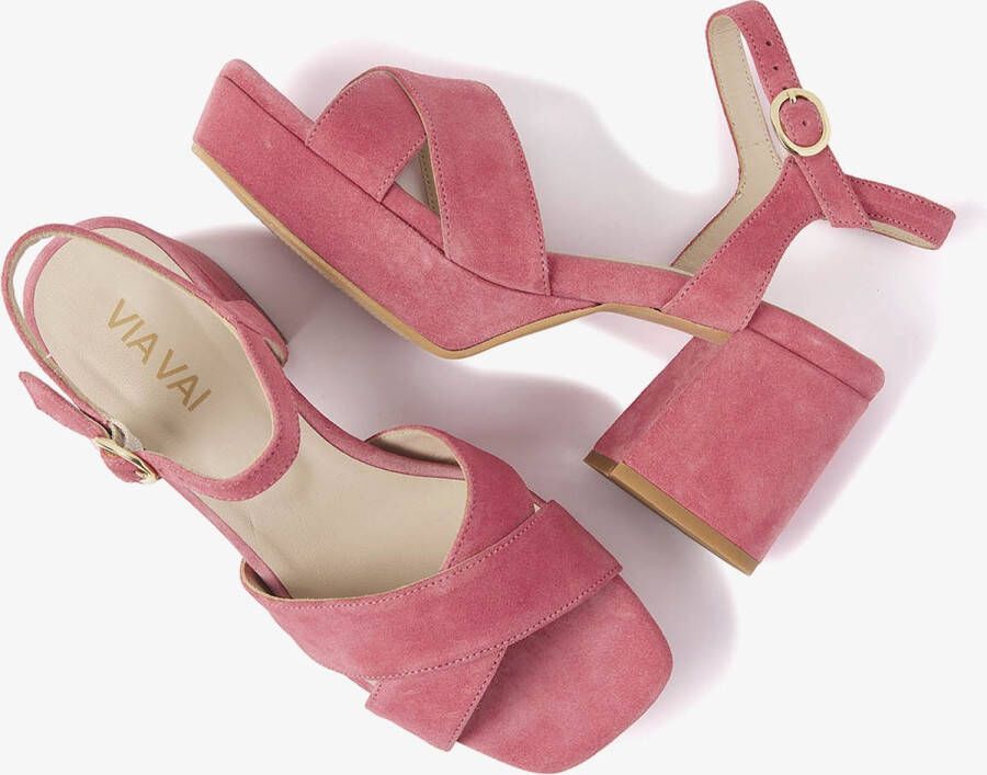 VIA VAI Cassia Six Roze Suede Sandalen met hak Dames - Foto 9