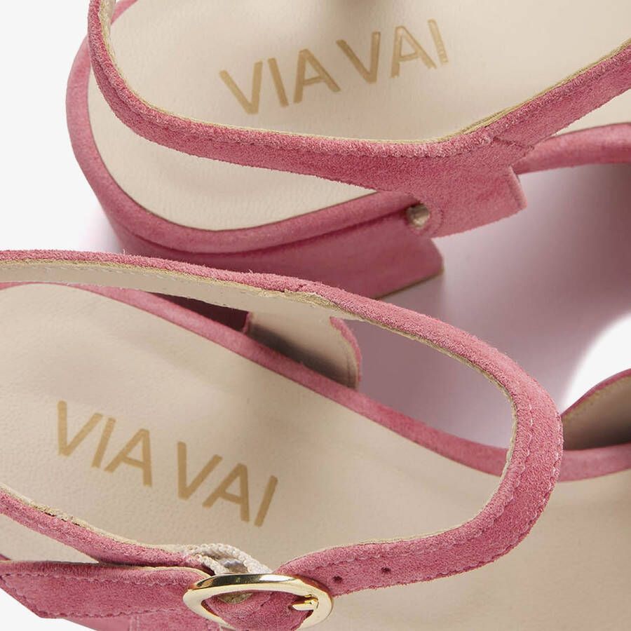 VIA VAI Cassia Six Roze Suede Sandalen met hak Dames - Foto 13