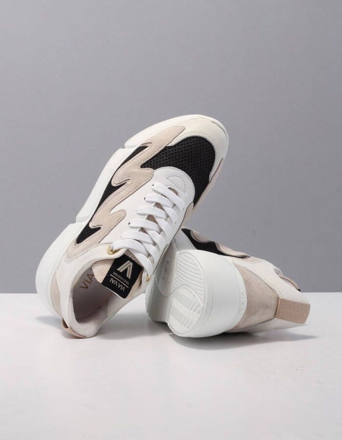 VIA VAI Celina Sway Sneakers Beige Zwart