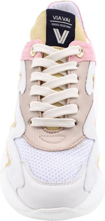 VIA VAI Celina Sway Sneakers Wit Roze Geel