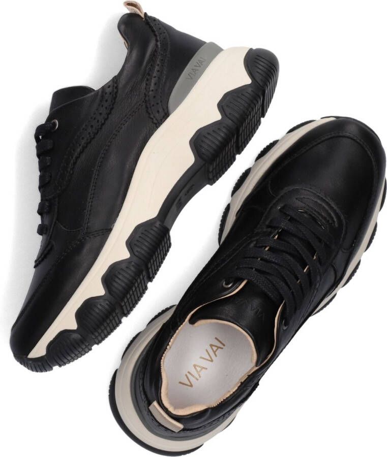 VIA VAI Coco Tess Sneakers Leer Zwart