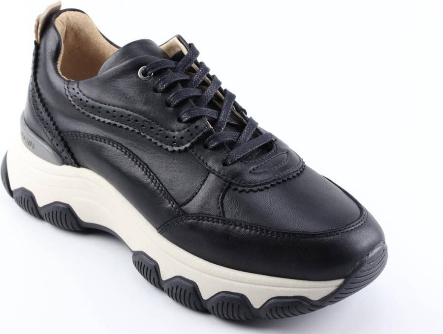 VIA VAI Coco Tess Sneakers Leer Zwart