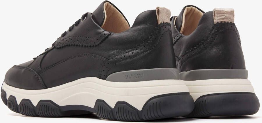 VIA VAI Coco Tess Sneakers Leer Zwart
