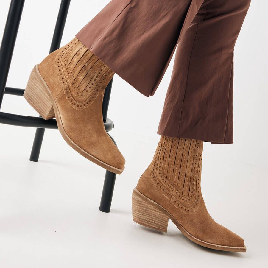 VIA VAI Eveline Cass Chelsea boots dames Enkellaarsjes dames Cognac