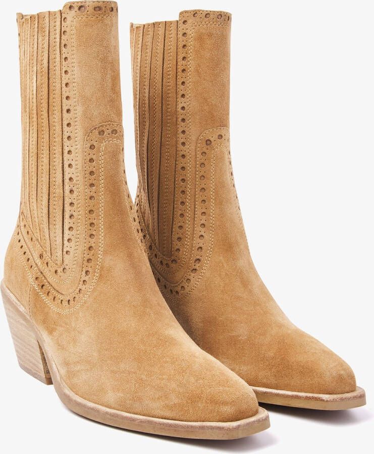 VIA VAI Eveline Cass Chelsea boots dames Enkellaarsjes dames Cognac