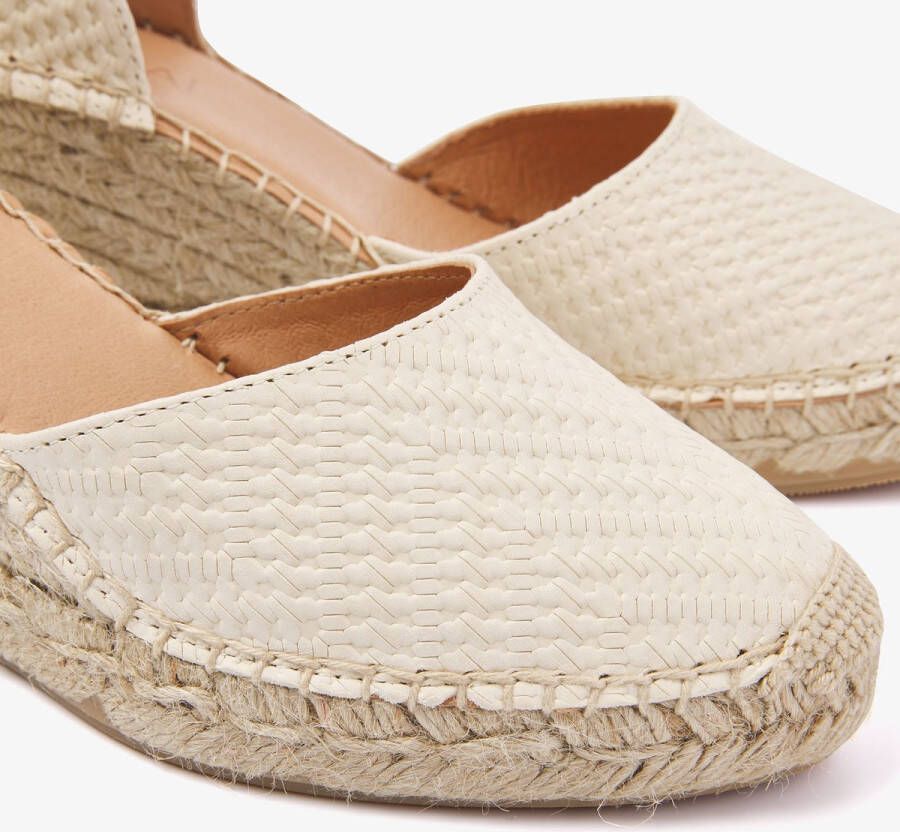 VIA VAI Flora Braid Espadrilles Met Sleehak Off White