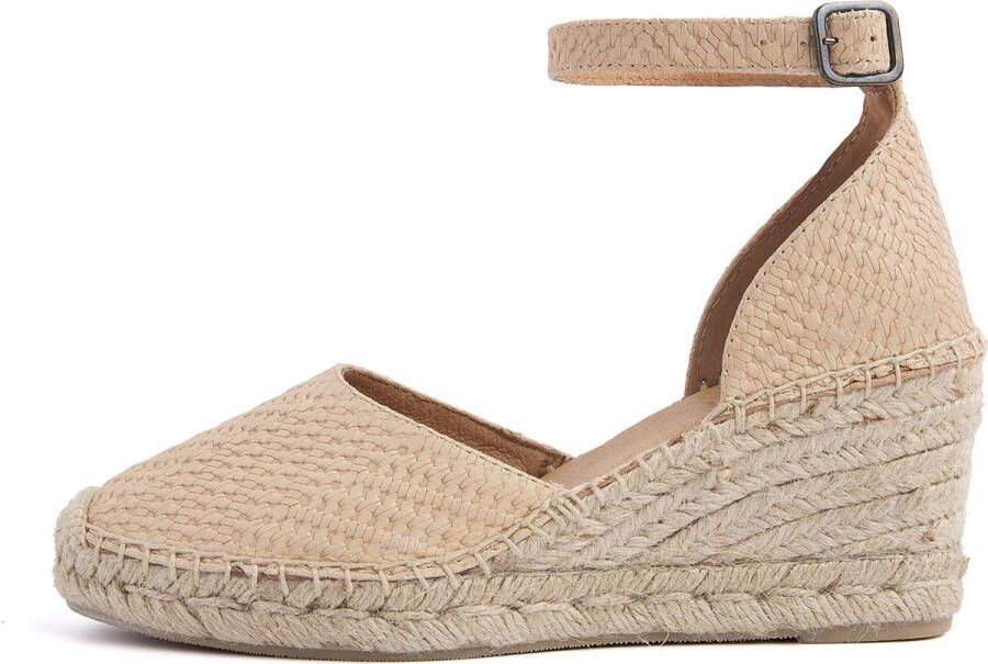 VIA VAI Flora Braid Espadrilles Met Sleehak Peach - Foto 7