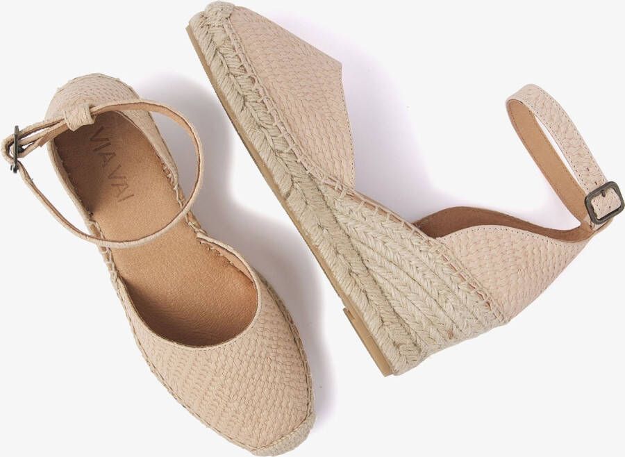 VIA VAI Flora Braid Espadrilles Met Sleehak Peach - Foto 8