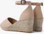 VIA VAI Flora Braid Espadrilles Met Sleehak Peach - Thumbnail 9