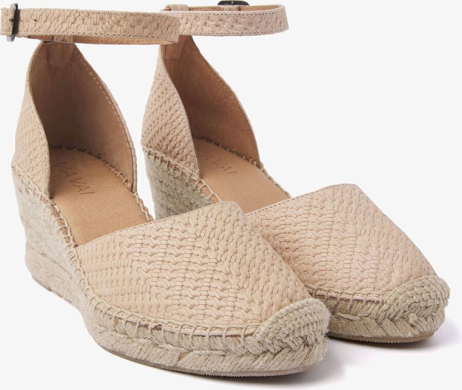 VIA VAI Flora Braid Espadrilles Met Sleehak Peach - Foto 10