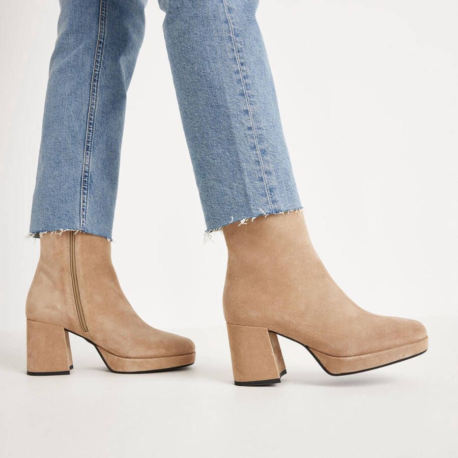 VIA VAI Lilla Seven Enkellaarsjes dames Beige