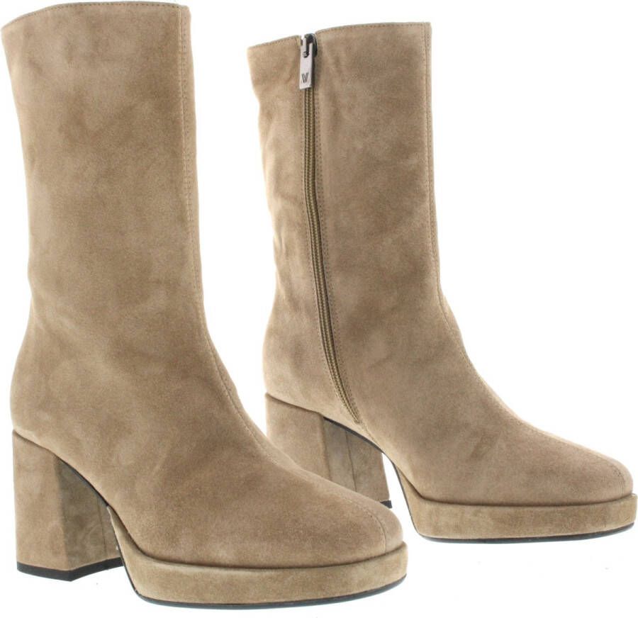 VIA VAI Lilla Seven Enkellaarsjes dames Beige