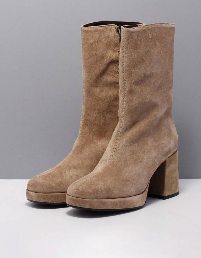 VIA VAI Lilla Seven Enkellaarsjes dames Beige