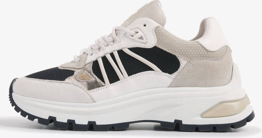 VIA VAI Liz Dae Sneakers Beige Wit Zwart