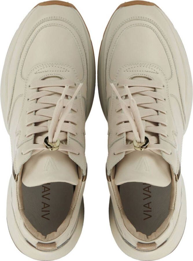 VIA VAI Pepper Jyll Sneakers Leer Crème