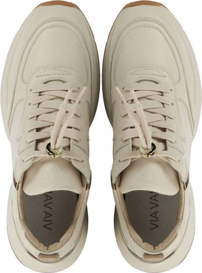 VIA VAI Pepper Jyll Sneakers Leer Crème