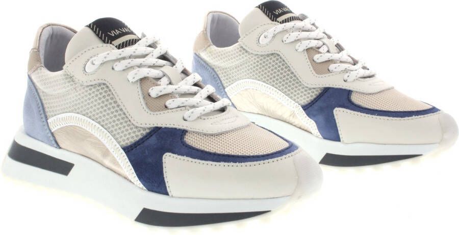 VIA VAI Posy Dash Sneakers Beige Blauw