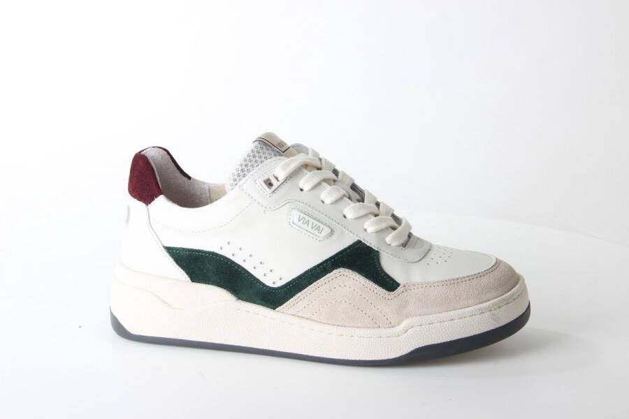 VIA VAI Sam Hudson Sneakers Wit Groen