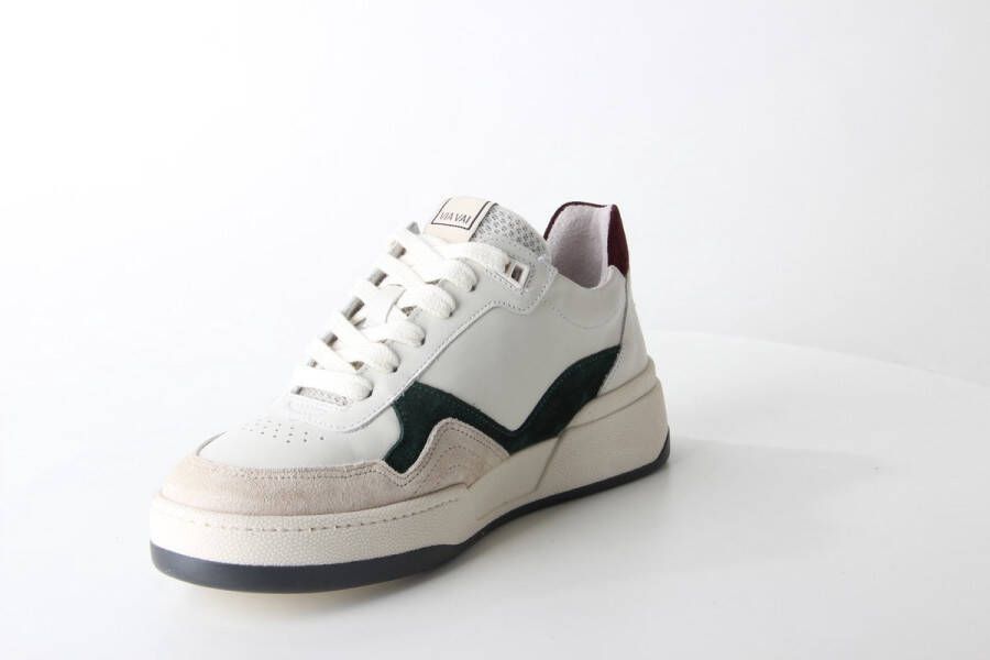 VIA VAI Sam Hudson Sneakers Wit Groen