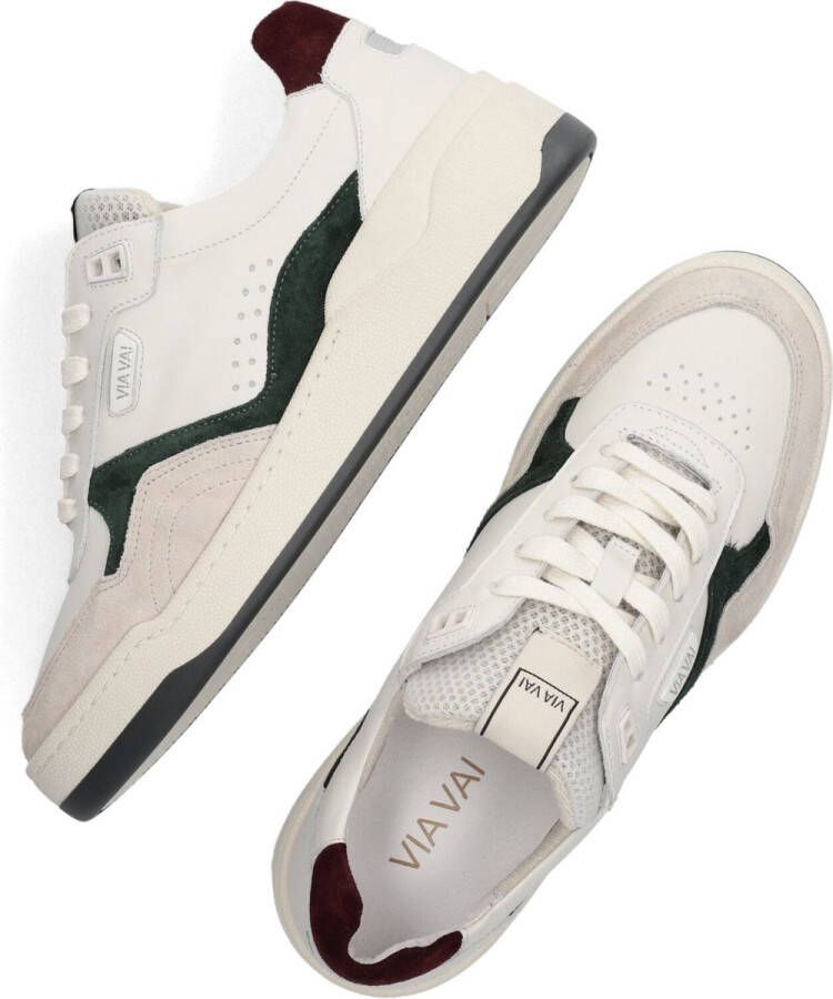 VIA VAI Sam Hudson Sneakers Wit Groen