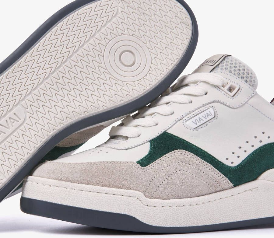 VIA VAI Sam Hudson Sneakers Wit Groen