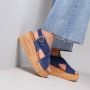VIA VAI Sissel Raise Sandalen Met Sleehak Groen - Thumbnail 3