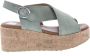 VIA VAI Sissel Raise Sandalen Met Sleehak Groen - Thumbnail 17