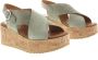 VIA VAI Sissel Raise Sandalen Met Sleehak Groen - Thumbnail 5