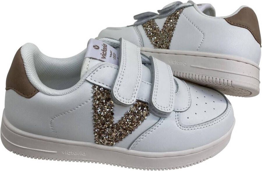 Victoria Meisjes Sneaker Wit Goud WIT