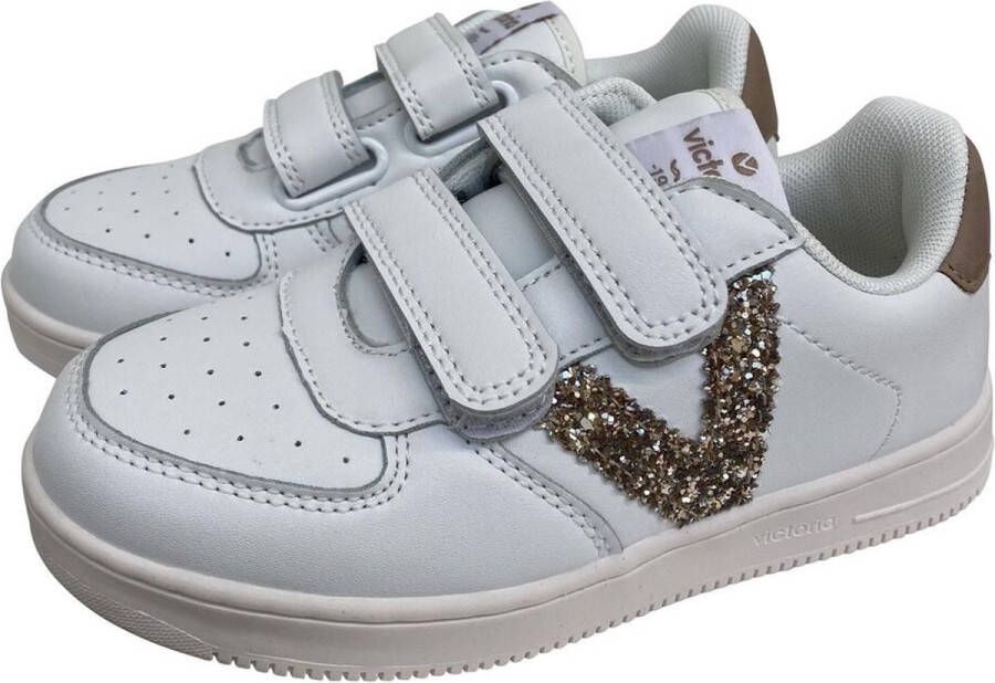 Victoria Meisjes Sneaker Wit Goud WIT