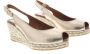 VIGUERA Espadrilles Dames Damesschoenen Leer Sleehak Hoogte 2013 met Goud - Thumbnail 8