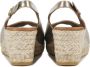 VIGUERA Espadrilles Dames Damesschoenen Leer Sleehak Hoogte 2013 met Goud - Thumbnail 10