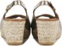 VIGUERA Espadrilles Dames Damesschoenen Leer Sleehak Hoogte 2013 met Goud - Thumbnail 4