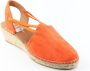 VIGUERA Espadrilles Dames Damesschoenen Suède Blokhak Hoogte 1825 sue Oranje - Thumbnail 4